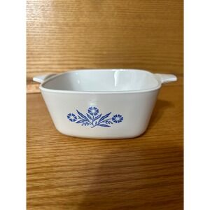 Vintage Corning Ware Blue Cornflower 5.5"‎ Square Casserole Dish P-43-B, 22 oz.